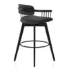 Electra Real Leather Stool Black