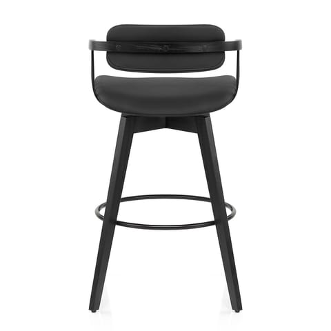 Electra Real Leather Stool Black