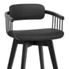 Electra Real Leather Stool Black