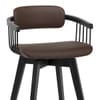 Electra Real Leather Stool Brown