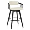 Electra Real Leather Stool Cream