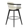 Electra Real Leather Stool Cream