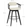 Electra Real Leather Stool Cream