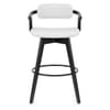 Electra Real Leather Stool White