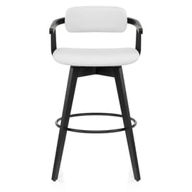 Electra Real Leather Stool White