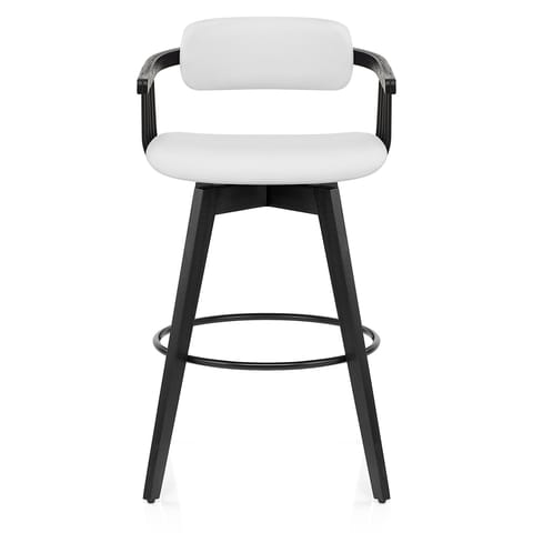 Electra Real Leather Stool White