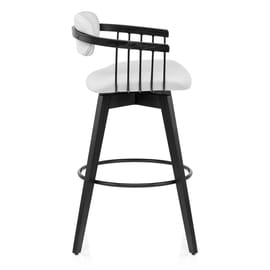 Electra Real Leather Stool White