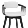 Electra Real Leather Stool White