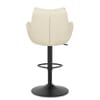 Madrid Real Leather Gas Lift Stool Cream