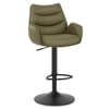 Madrid Real Leather Gas Lift Stool Green