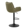 Madrid Real Leather Gas Lift Stool Green