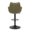 Madrid Real Leather Gas Lift Stool Green