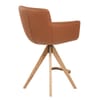 Rome Real Leather Wooden Stool Tan