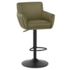 Rome Real Leather Gas Lift Stool Green