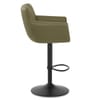 Rome Real Leather Gas Lift Stool Green