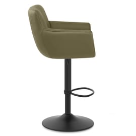 Rome Real Leather Gas Lift Stool Green