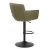 Rome Real Leather Gas Lift Stool Green