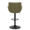 Rome Real Leather Gas Lift Stool Green