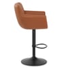Rome Real Leather Gas Lift Stool Tan