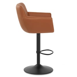 Rome Real Leather Gas Lift Stool Tan