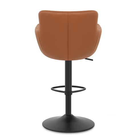 Rome Real Leather Gas Lift Stool Tan