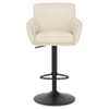 Rome Real Leather Gas Lift Stool Cream