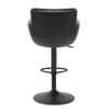 Rome Real Leather Gas Lift Stool Black