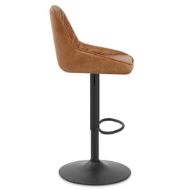 Melbourne Real Leather Stool Antique Brown