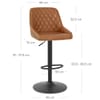 Melbourne Real Leather Stool Antique Brown