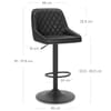 Melbourne Real Leather Stool Black