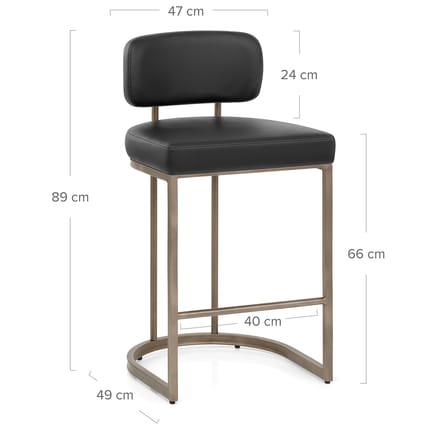 Verve Bar Stool Black Dimensions