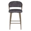 Lusso Bar Stool Black Velvet