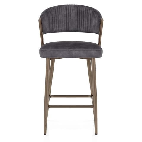 Lusso Bar Stool Black Velvet