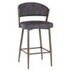 Lusso Bar Stool Black Velvet