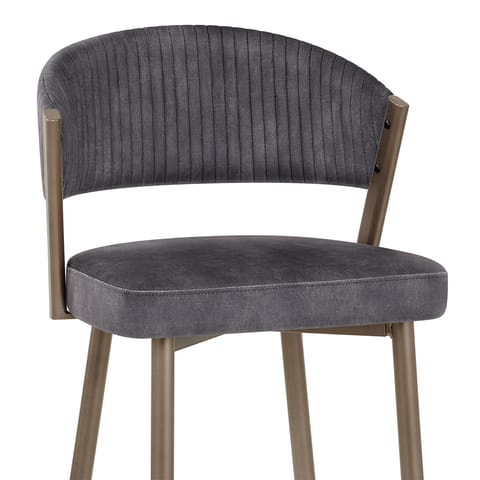 Lusso Bar Stool Black Velvet