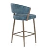 Lusso Bar Stool Blue Velvet