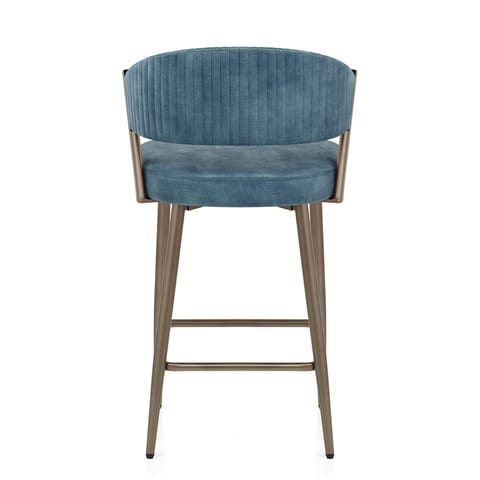 Lusso Bar Stool Blue Velvet
