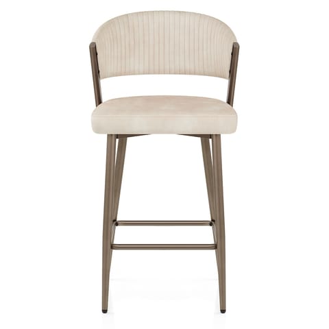 Lusso Bar Stool Cream Velvet