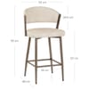 Lusso Bar Stool Cream Velvet