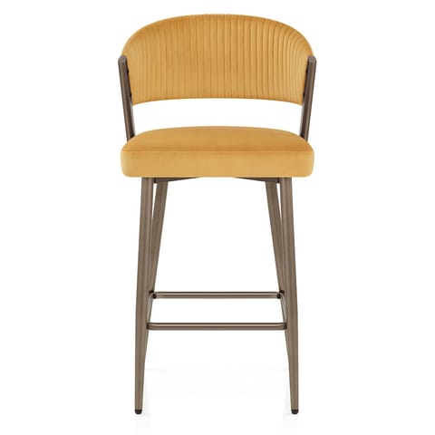 Lusso Bar Stool Gold Velvet