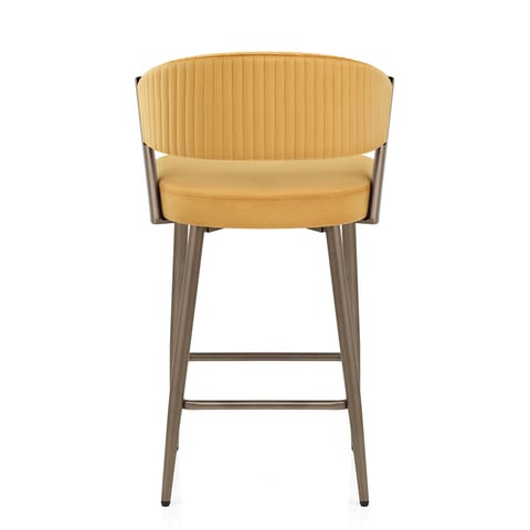 Lusso Bar Stool Gold Velvet