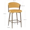 Lusso Bar Stool Gold Velvet