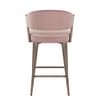 Lusso Bar Stool Pink Velvet