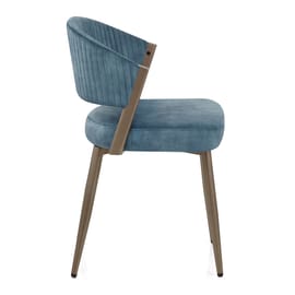 Lusso Dining Chair Blue Velvet