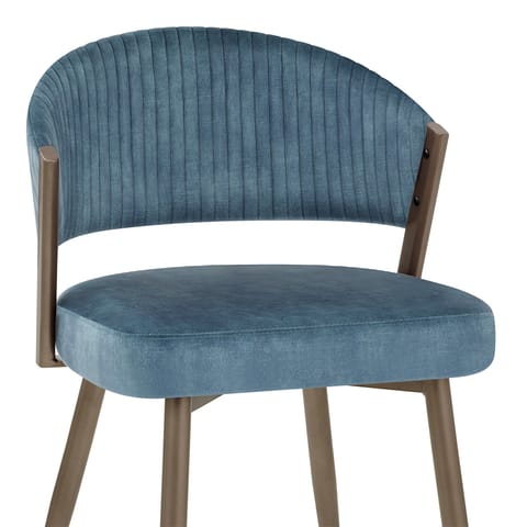 Lusso Dining Chair Blue Velvet