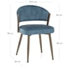 Lusso Dining Chair Blue Velvet