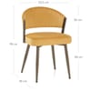 Lusso Dining Chair Gold Velvet