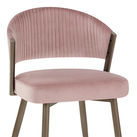 Lusso Dining Chair Pink Velvet