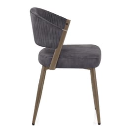 Lusso Dining Chair Charcoal Velvet