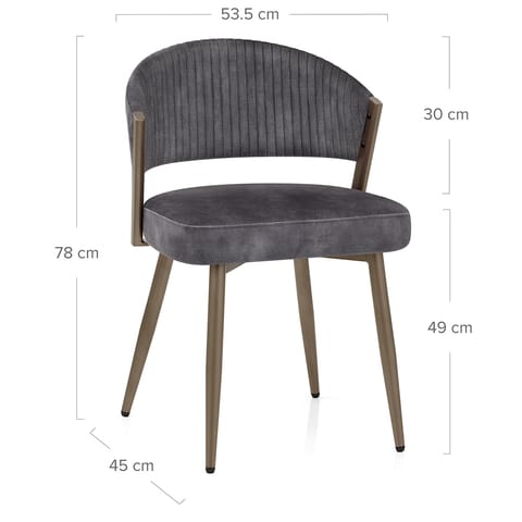 Lusso Dining Chair Black Velvet